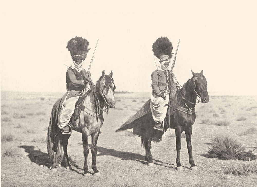 ALGERIA. North Africa. Native Horsemen, Algeria; Algiers 1900 old print